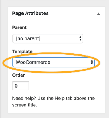 WooCommerce Page Attributes